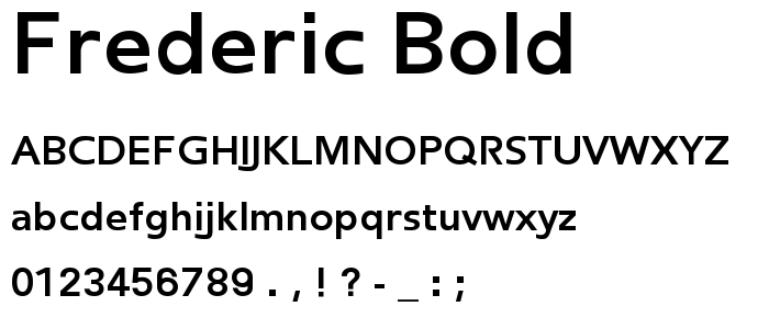 Frederic Bold font